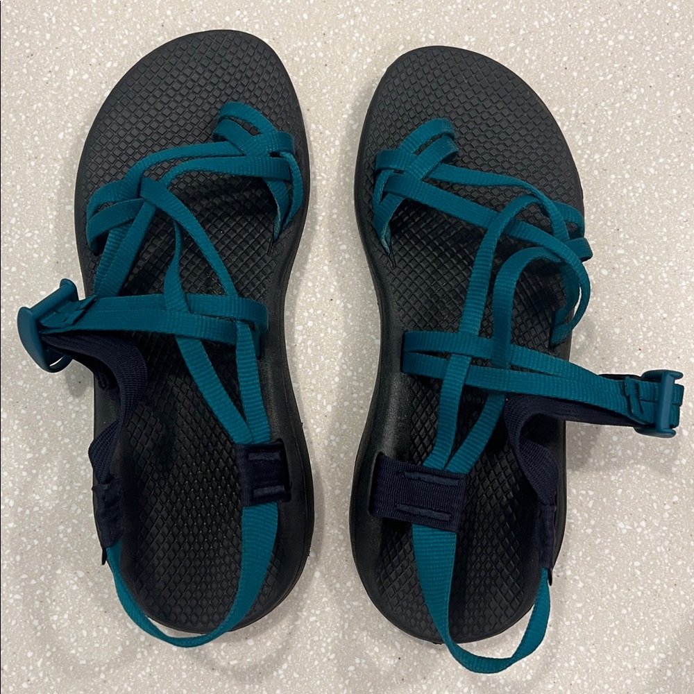 Chacos Brown and Teal Sport Sandals